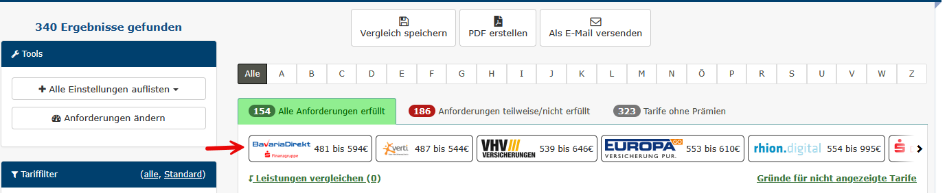 “Schnellauswahl